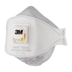 3M Aura Hand Sanding Respirator 9312+ FFP1 Valved 10 Pack