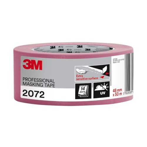 3M 2072 Extra Sensitive Professional Masking Tape 2" / 48mm (Pink)