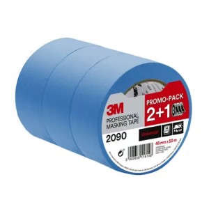 3M 2090 Professional Masking Tape 2" / 48mm (Blue) 2 + 1 Promo Pack 