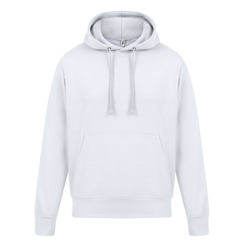 Casual Ringspun Blended Hoodie - White