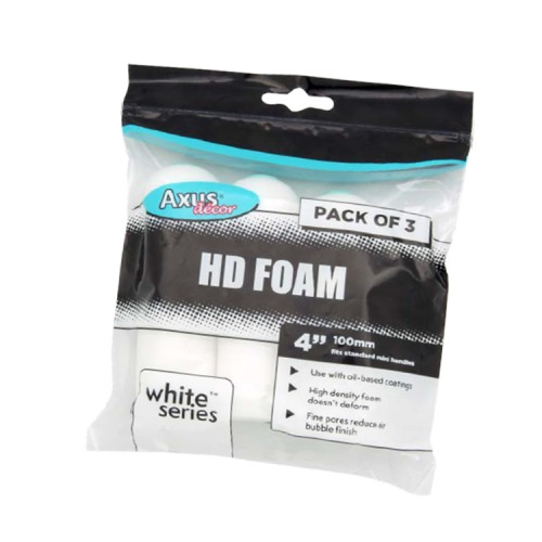 Axus Decor High Density Foam 4" Mini Roller Sleeves Pack Of 3