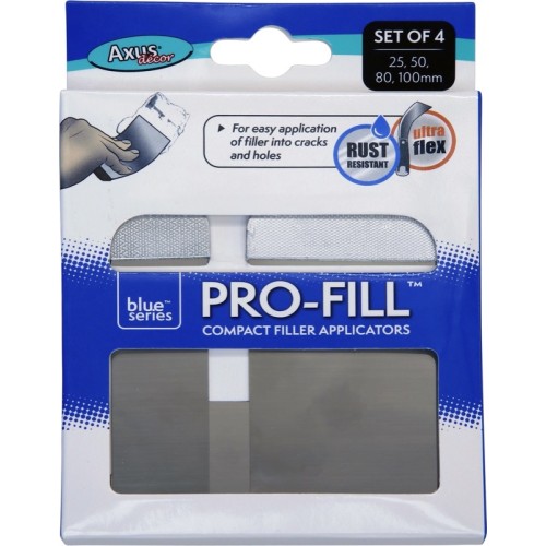 Axus Decor Pro-Fill Compact Filler Applicators - 25mm, 50mm, 80mm, 100mm (Blue Series)