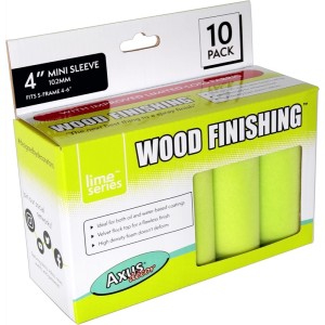 Axus Decor Lime Wood Finishing Velvet Flock 4" Mini Sleeves Pack Of 10