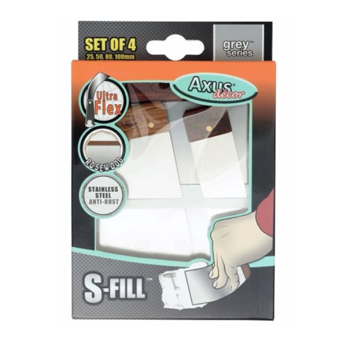 Axus Decor S-Fill Compact Filler Applicators - 25mm, 50mm, 80mm, 100mm (Grey Series)