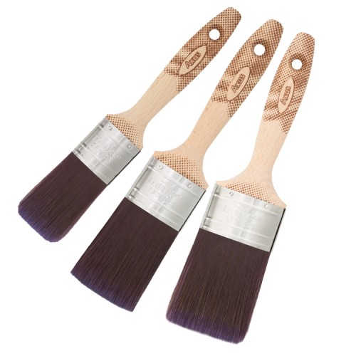 Axus Decor Silk Touch Ultra Straight Cut Beaver Tail Brush Bundle - 1.5", 2" & 2.5"