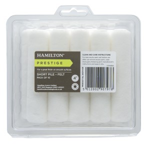 Hamilton Prestige 4" Mini Roller - Felt Short Pile 10 Pack