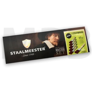 Staalmeester 'The Works' Pro Hybrid Flat Brush Set 5 + 1 Brush Free Pack