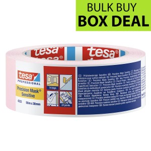 Tesa Precision Masking Tape Sensitive 1.5" / 38mm Box of 24 (Pink)