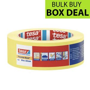 Tesa Precision Masking Tape 1.5" / 38mm Box of 24 (Yellow)