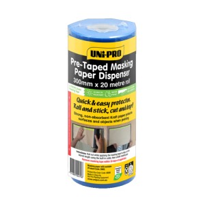 Uni-Pro Dispenser & Pre Taped Paper 300mm x 20m