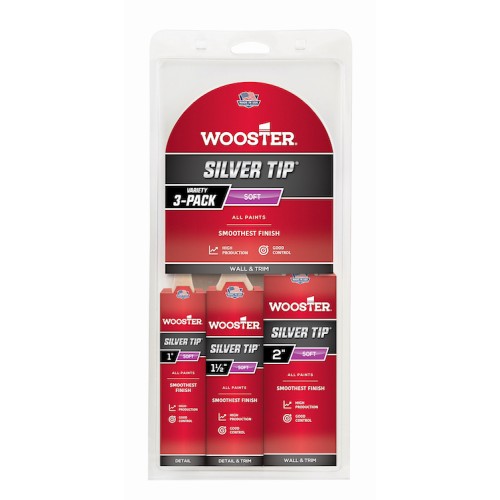 Wooster Silver Tip Varnish 3 Pack