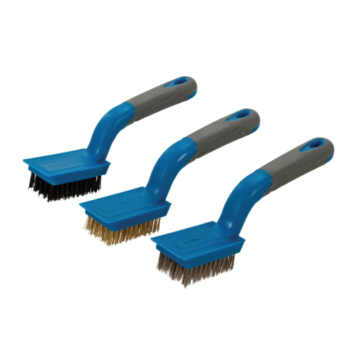 Silverline Medium Wire Brush Set 3 Pack