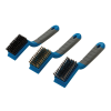 Silverline Medium Wire Brush Set 3 Pack