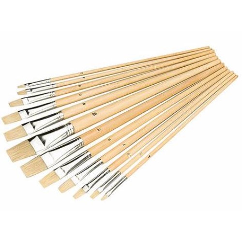 Mixed Tipped Artist Paint Brush Set 12 Piece