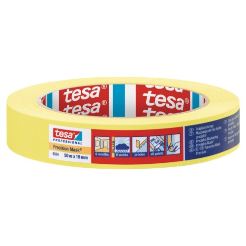 Tesa Precision Masking Tape 0.75" / 19mm (Yellow)