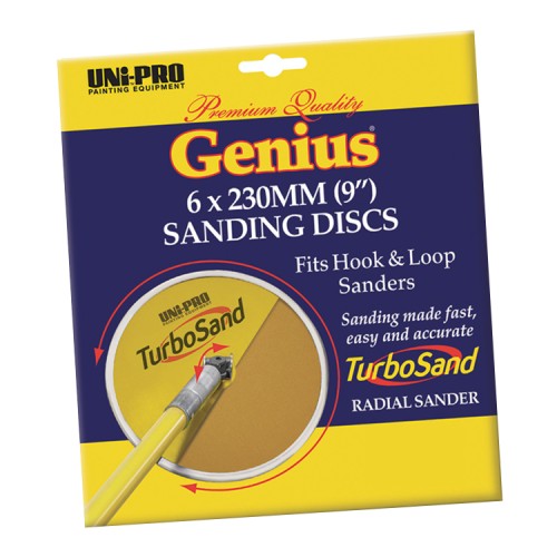 Uni-Pro Genius TurboSand Discs For Radial Sander 6 Pack